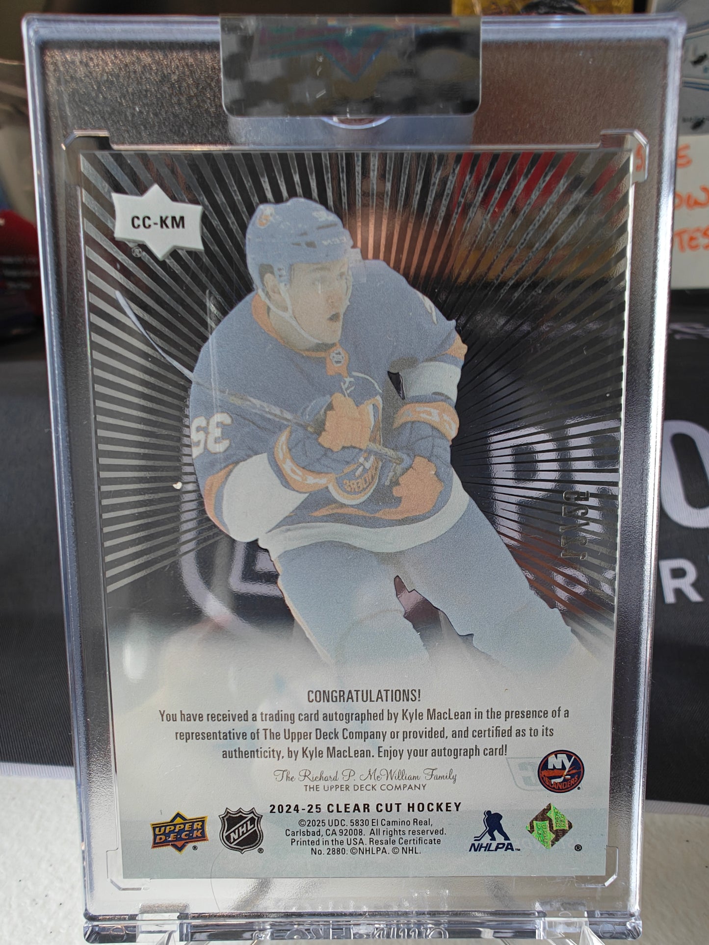 2024-25 Kyle MacLean Clear Cut Rookie Outburst /25