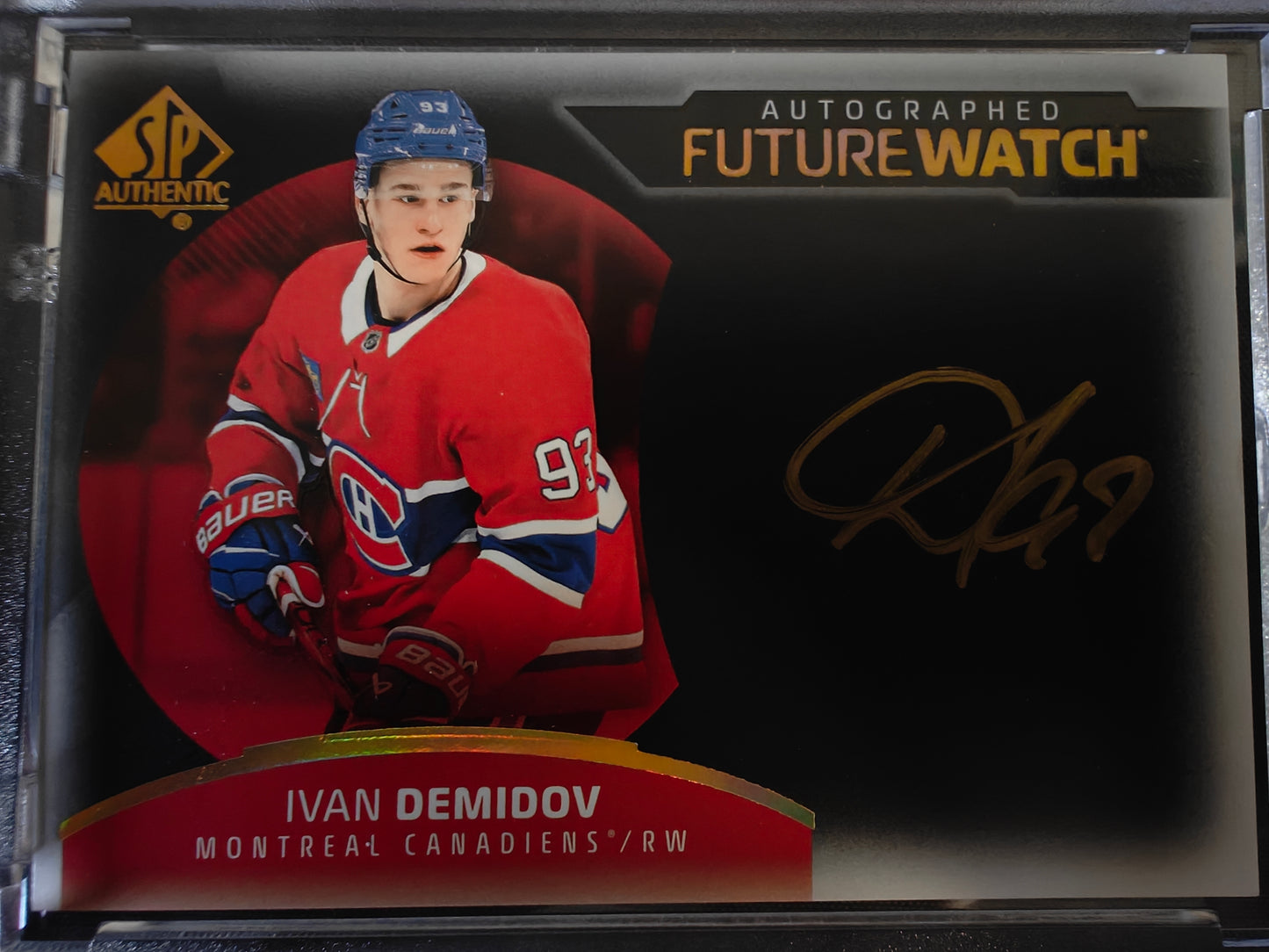 2025-26 SP Authentic Ivan Demidov Future Watch Auto Mystery Black SSP Montreal