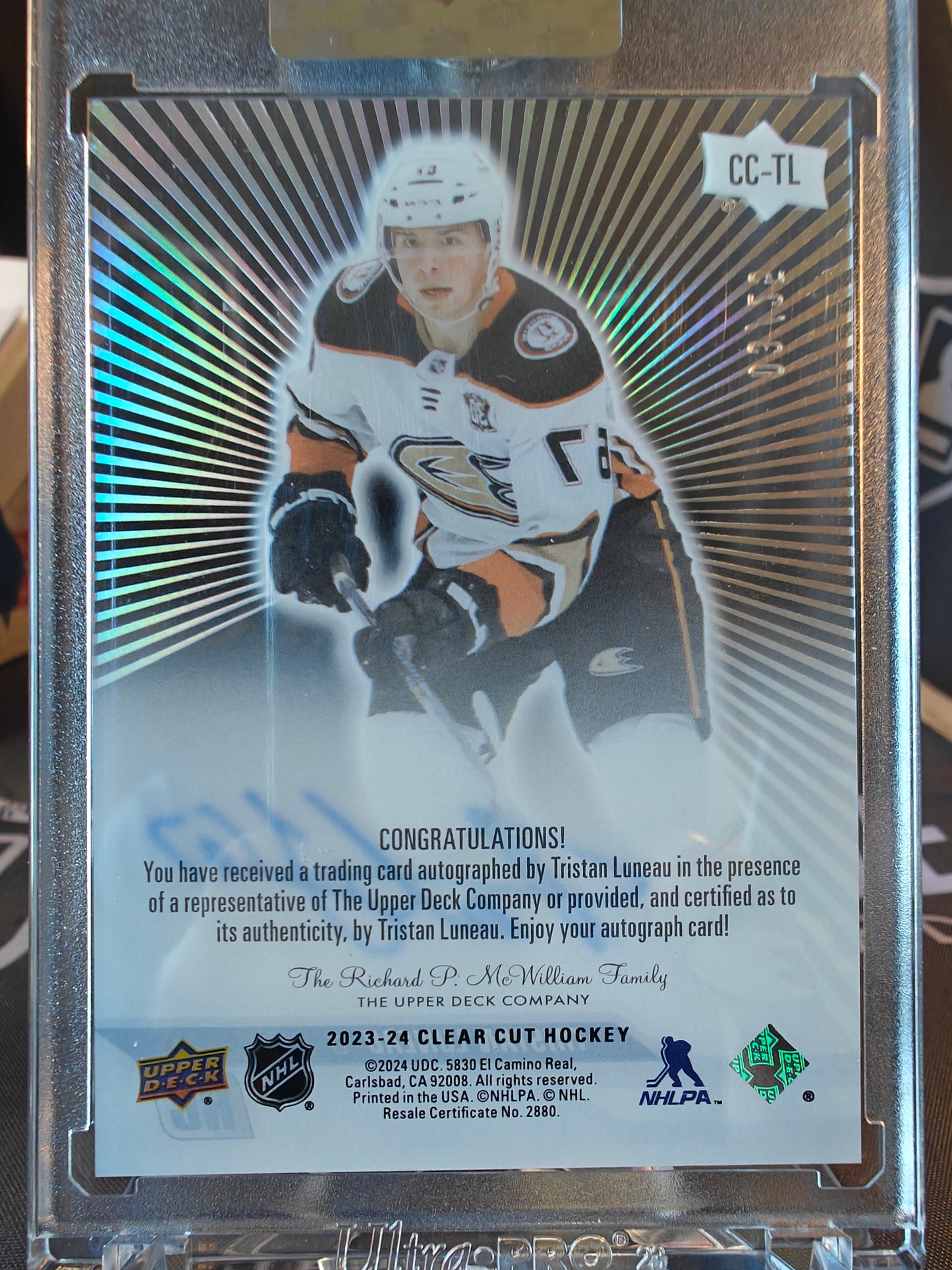 2025-26 Upper Deck Clear Cut Tristan Luneau Outburst /25