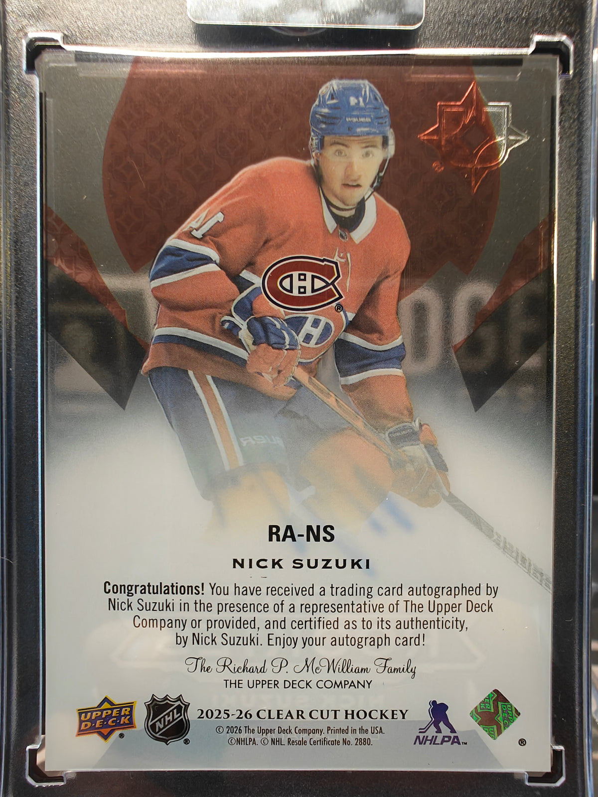 2025-26 Upper Deck Clear Cut Nick Suzuki Ultimate Rookies