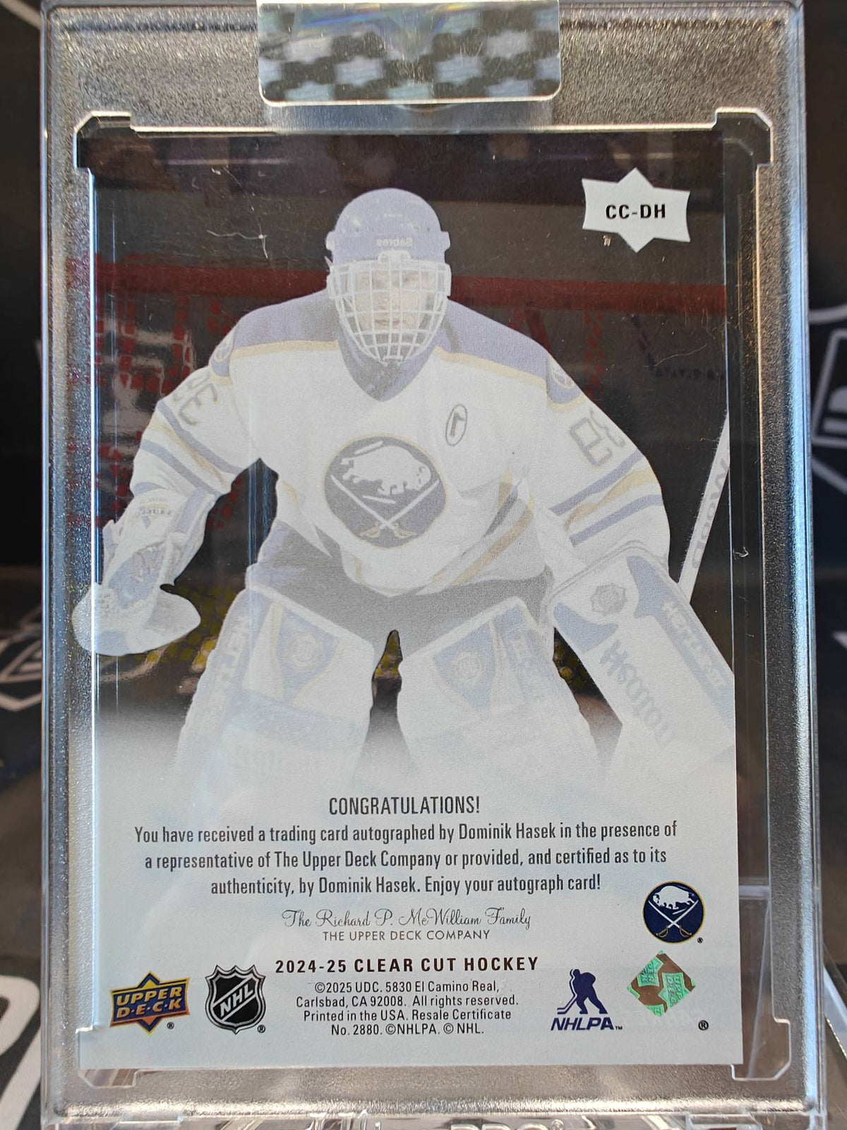 2024-25 Upper Deck Clear Cut Hockey Dominik Hasek Autograph
