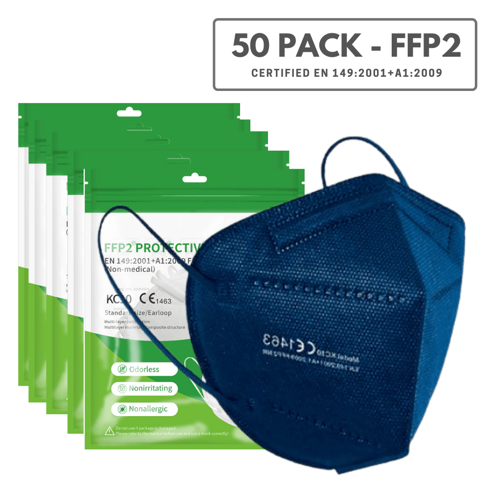 50 Pack - FFP2 Disposable Face Mask (Europe EN149 Certified) KN95