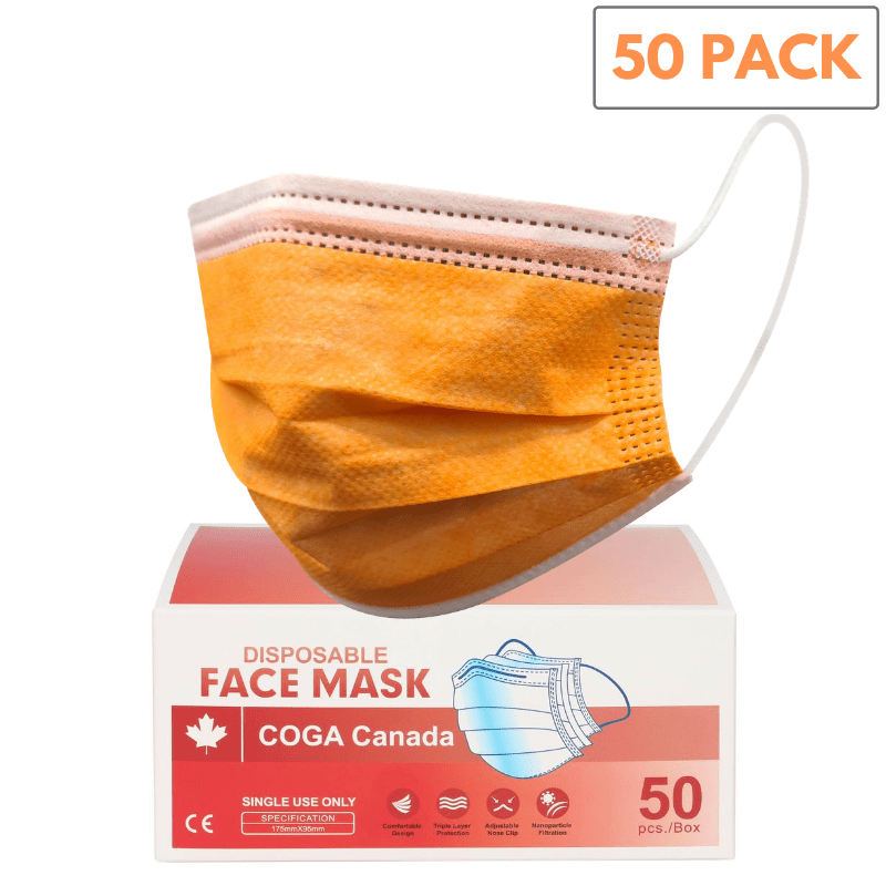 50 pack - (Green) Disposable 3ply Face Masks