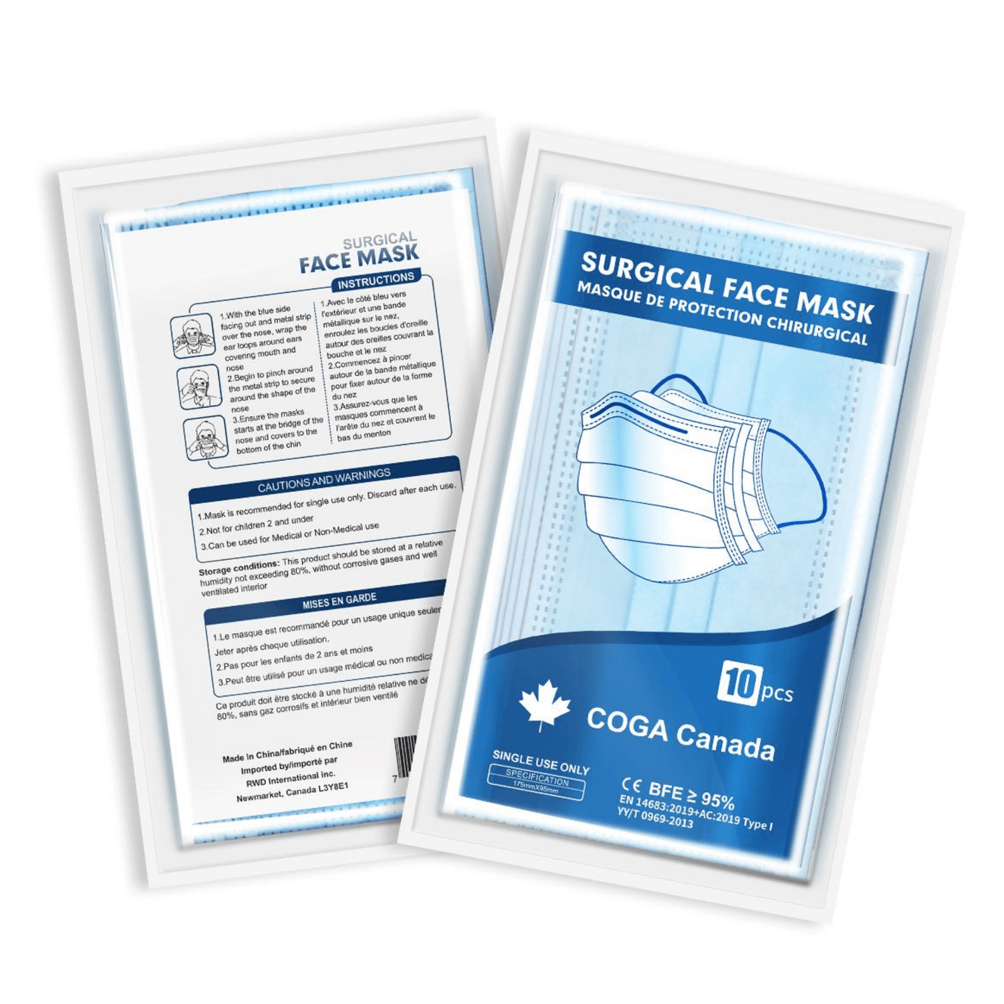 50 pack - Surgical Face Masks (CE/ISO EN14683 Level 1)