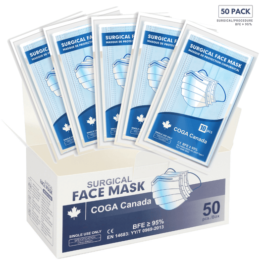 50 pack - Surgical Face Masks (CE/ISO EN14683 Level 1)