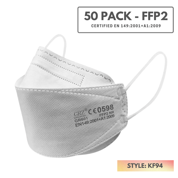 50 Pack FFP2 Disposable Face Mask (Europe EN149 Certified) KF94