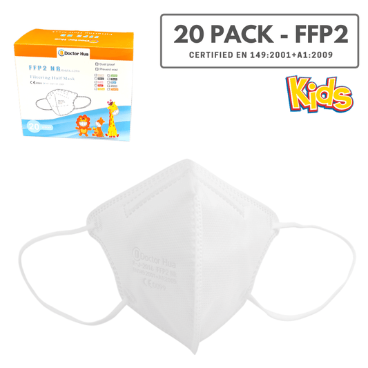 20 Pack - KIDS! FFP2 Disposable Face Mask (Europe EN149 Certified) KN95