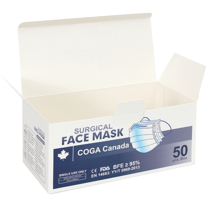 50 pack - Surgical Face Masks (CE/ISO EN14683 Level 1)