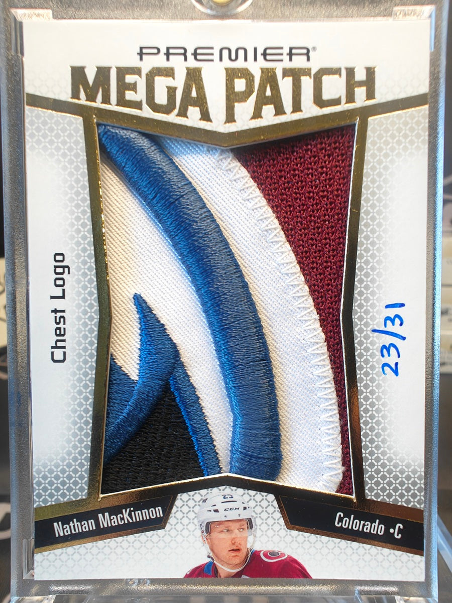 2025-26 Upper Deck Premier Nathan MacKinnon Mega Patch front