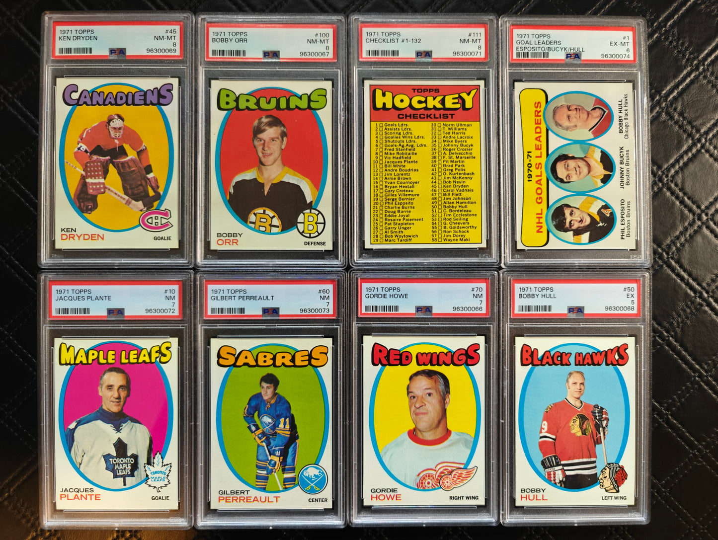 1971-72 Topps Hockey Complete Set (132) Orr Dryden Howe Hull PSA 7-8 Range