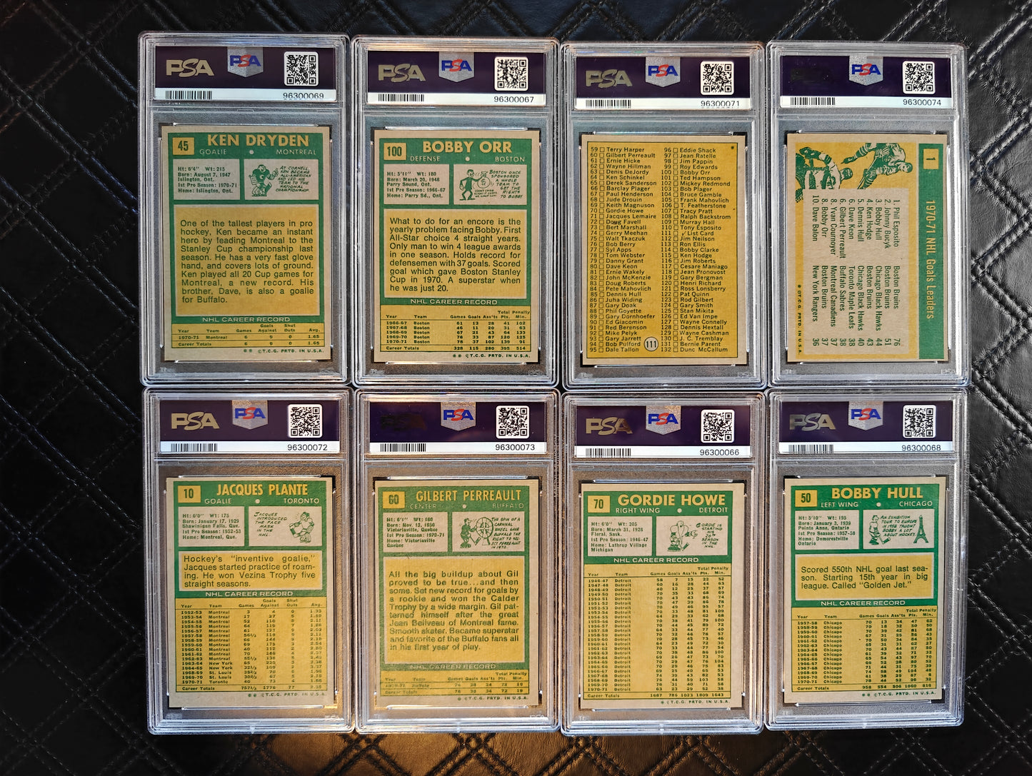 1971-72 Topps Hockey Complete Set (132) Orr Dryden Howe Hull PSA 7-8 Range