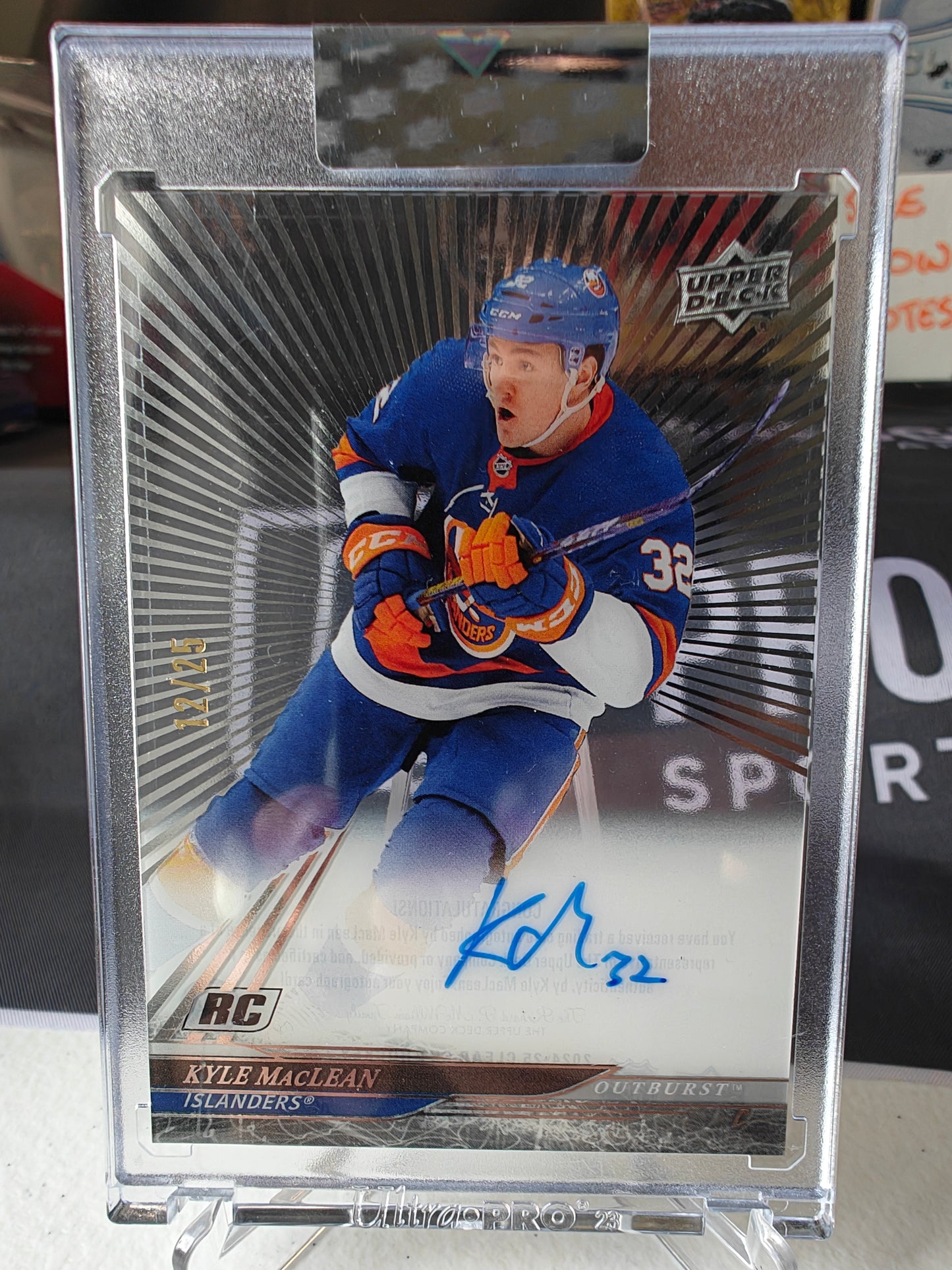 2024-25 Kyle MacLean Clear Cut Rookie Outburst /25