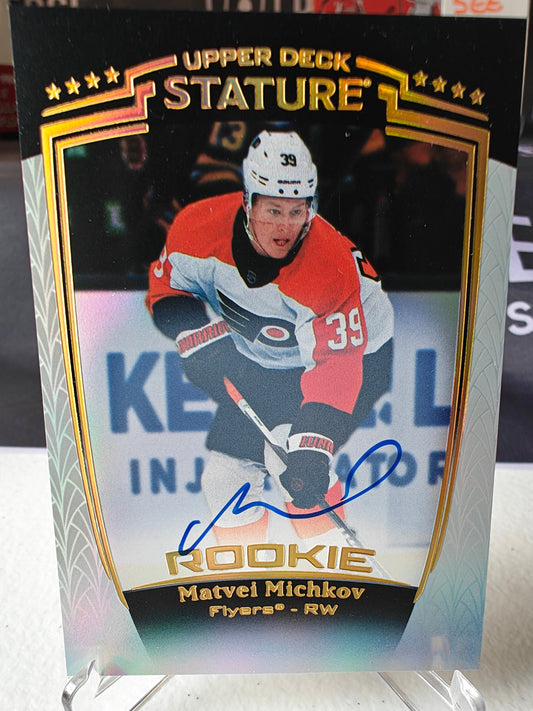 Matvei Michkov Rookie Auto Upper Deck Stature 2024-25 SSP ON CARD AUTO Flyers RC (Copy)