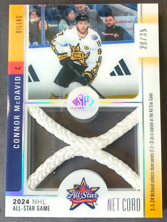 2024-25 SP Game Used Connor McDavid 2024 NHL All-Star Net Cord /35 Oilers ASN-CM