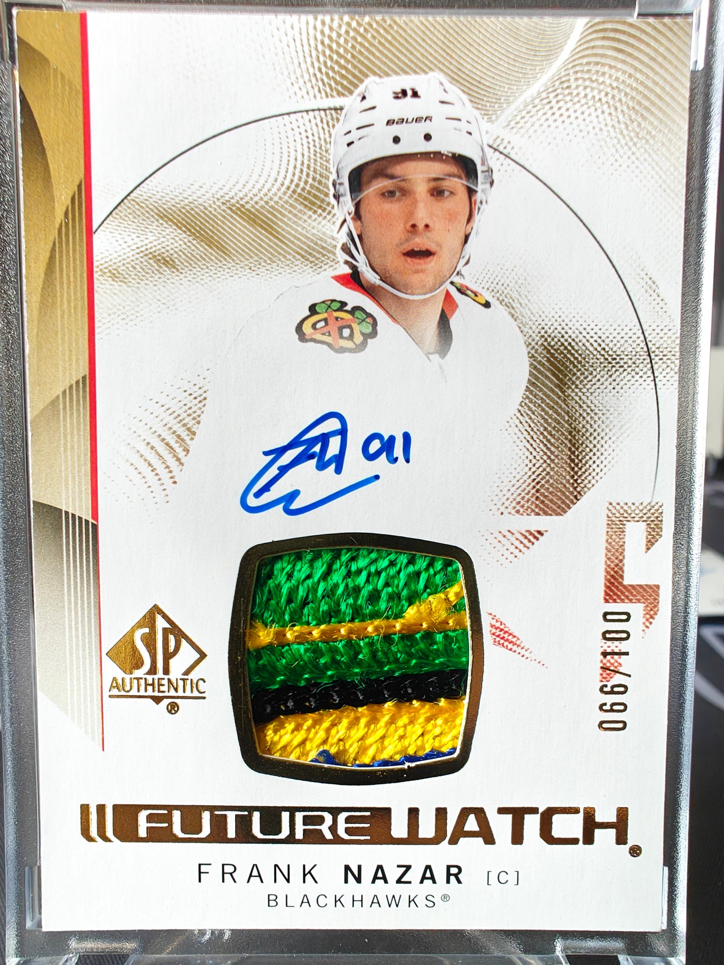 2025-26 SP AUTHENTIC Frank Nazar Future Watch Patch Auto /100