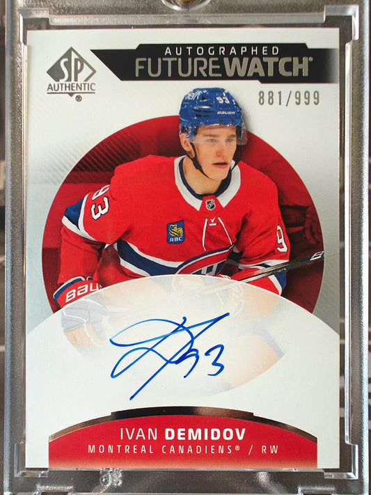 2025-26 SP Authentic Ivan Demidov Future Watch Auto Rookie Card /999