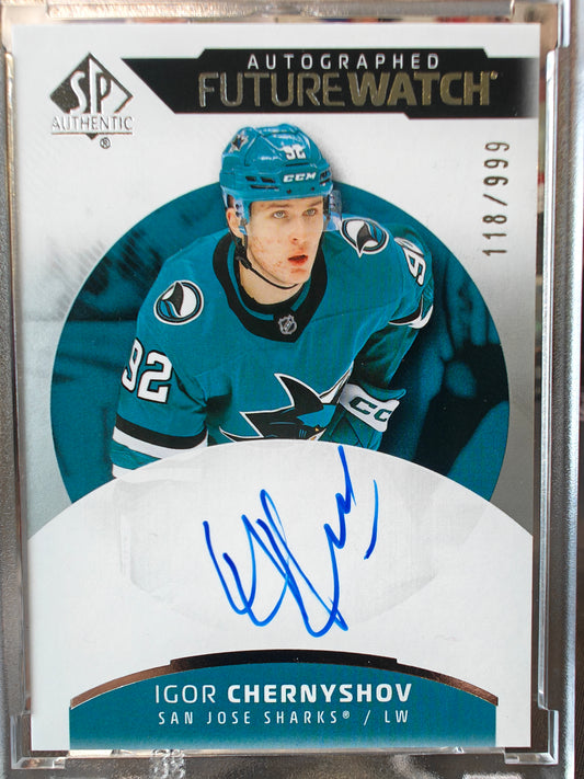 2025-26 SP Authentic Igor Chernyshov Future Watch Auto Rookie Card /999