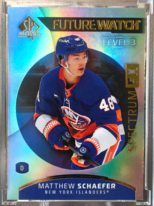 2025-26 SP Authentic Matthew Schaeffer Future Watch Level 3 Spectrum FX