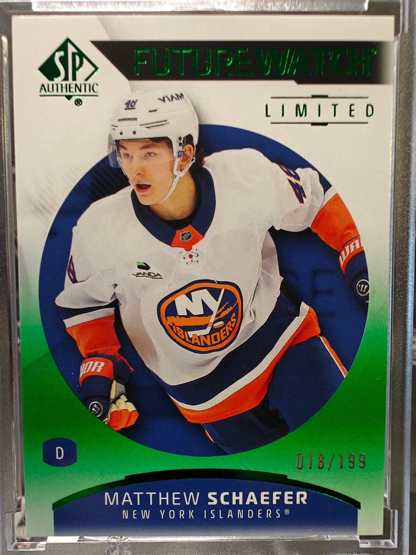 2025-26 Matthew Schaefer Future Watch Limited Green 18/199