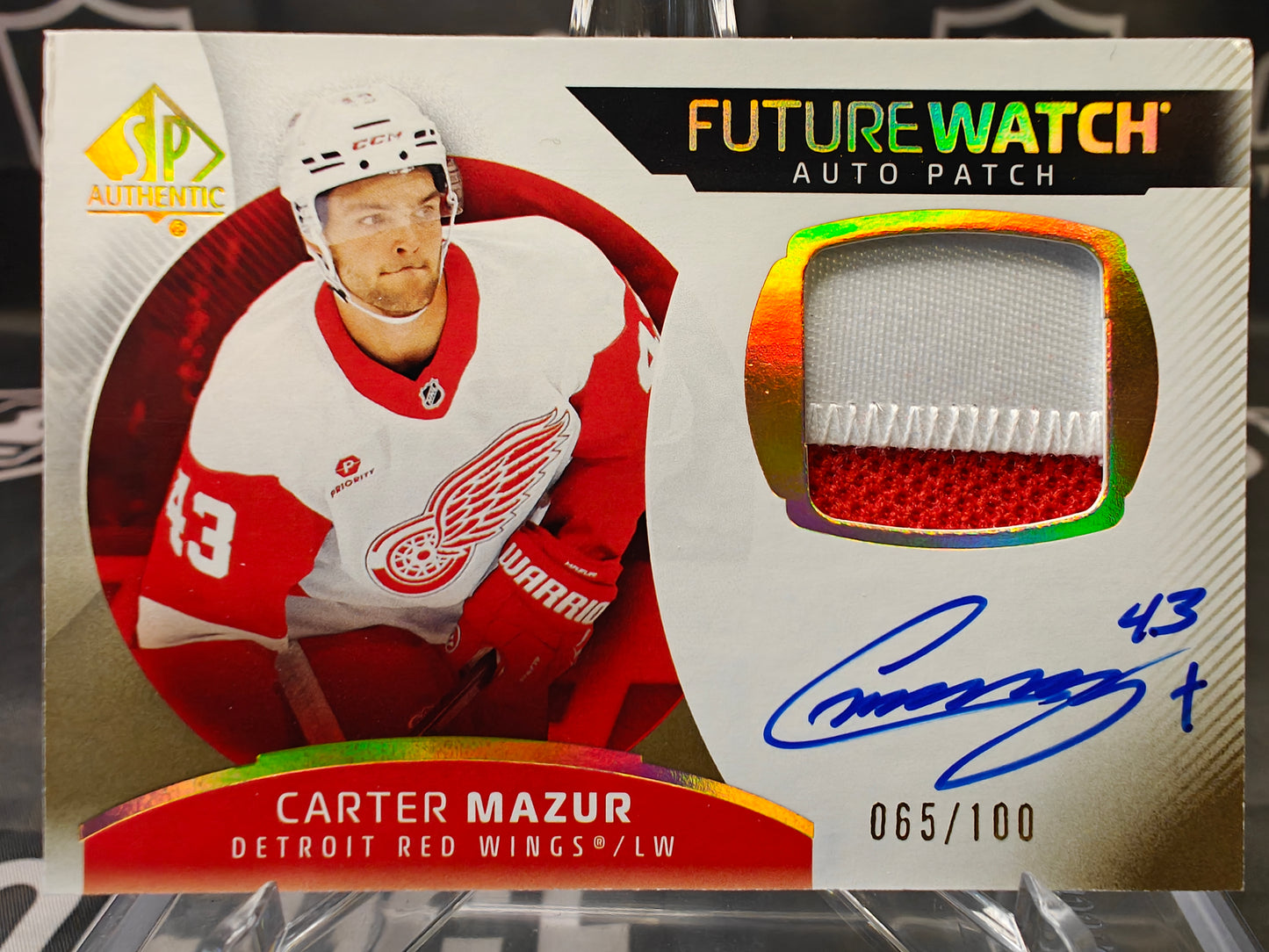 2025-26 Ultimate Carter Mazur Future Watch Patch Auto 65/100