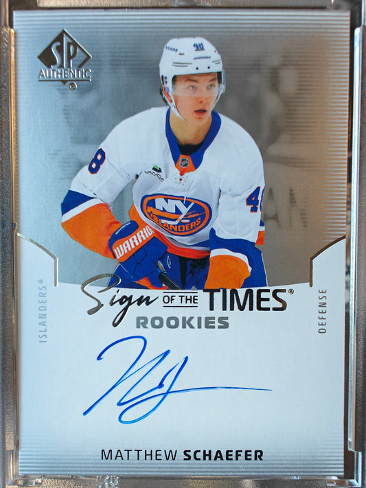 2025-26 Matthew Schaefer Sign of the times Auto