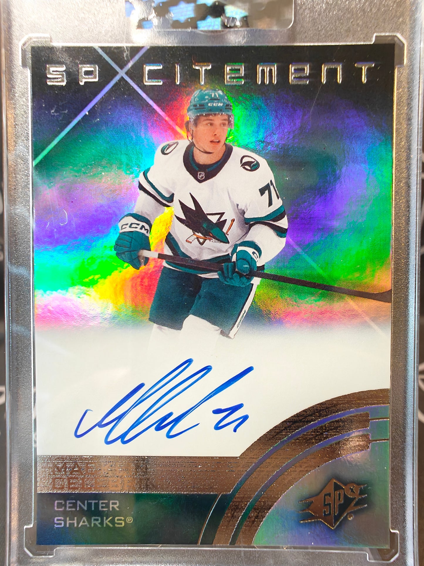 Macklin Celebrini SpXcitement Clear Cut Auto Rookie