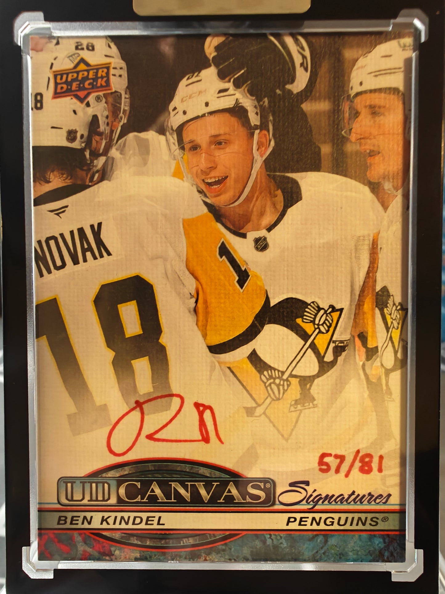 2025-26 Upper Deck Clear Cut Hockey Ben Kindel UD Canvas Red Ink