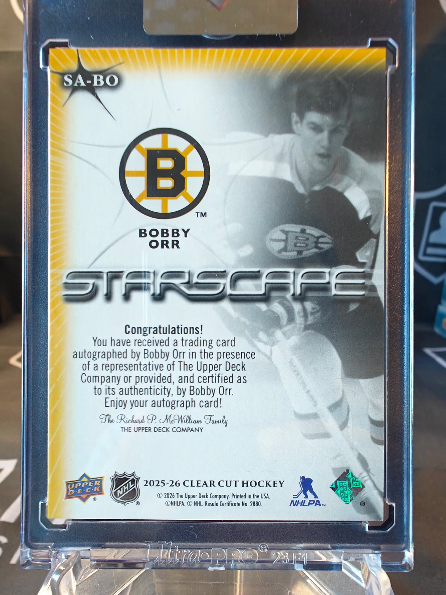 BOBBY ORR Starscape Auto SSP #SA-RT BRUINS GREAT