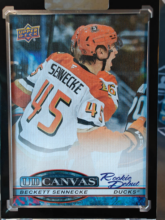 Beckett Sennecke UD Canvas Rookie Debut Ducks