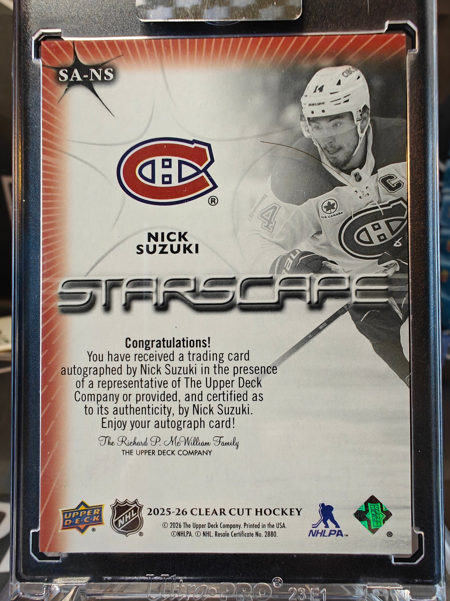 2025-26 Clear Cut Nick Suzuki Starscape