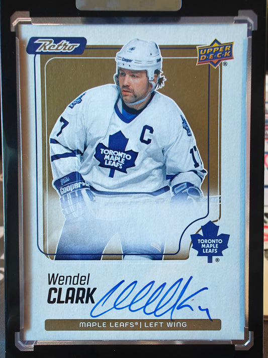 2025-26 Upper Deck Clear Cut Wendel Clark Retro Auto