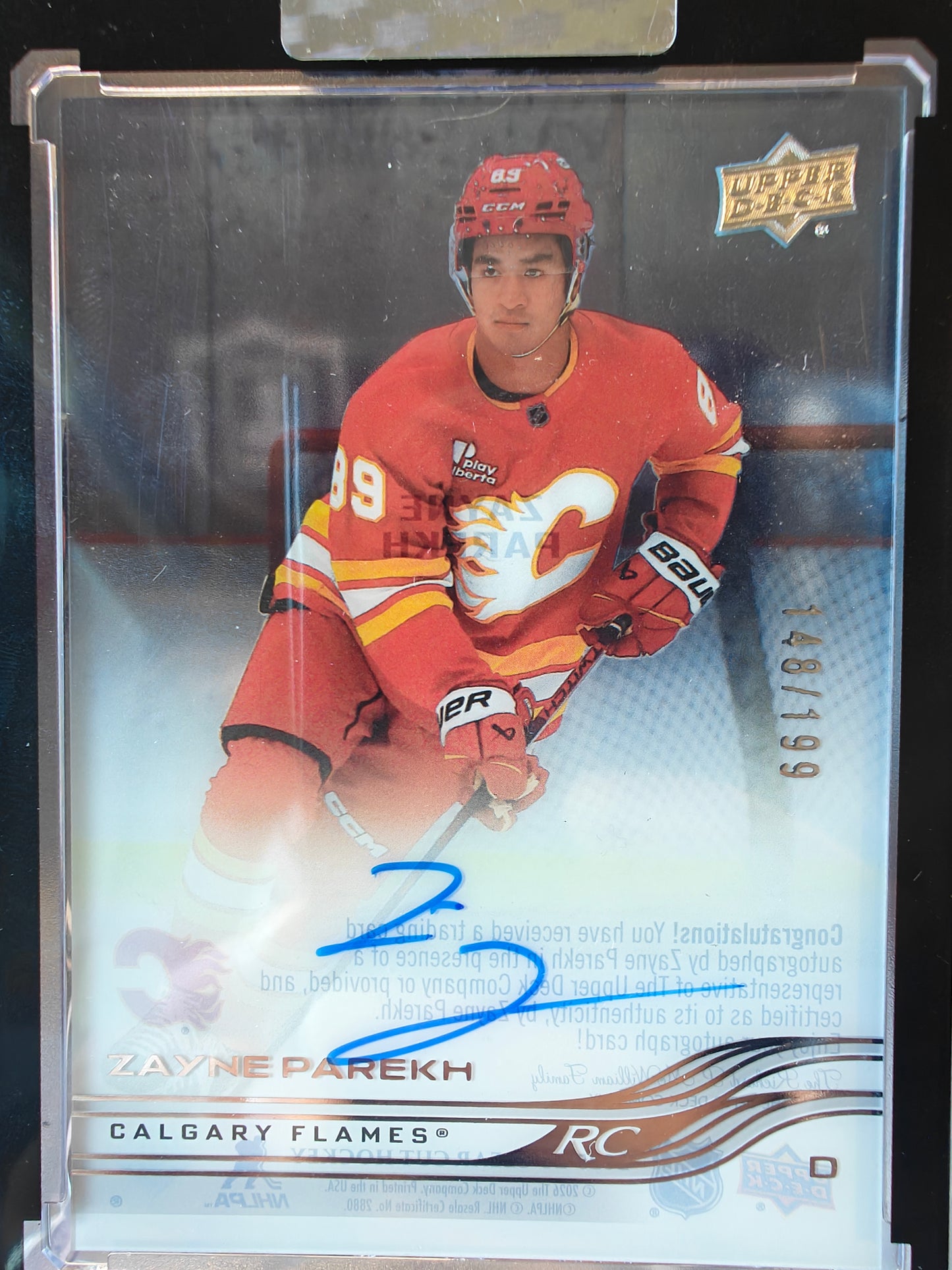 2025-26 Clear Cut Zayne Parekh Auto /199