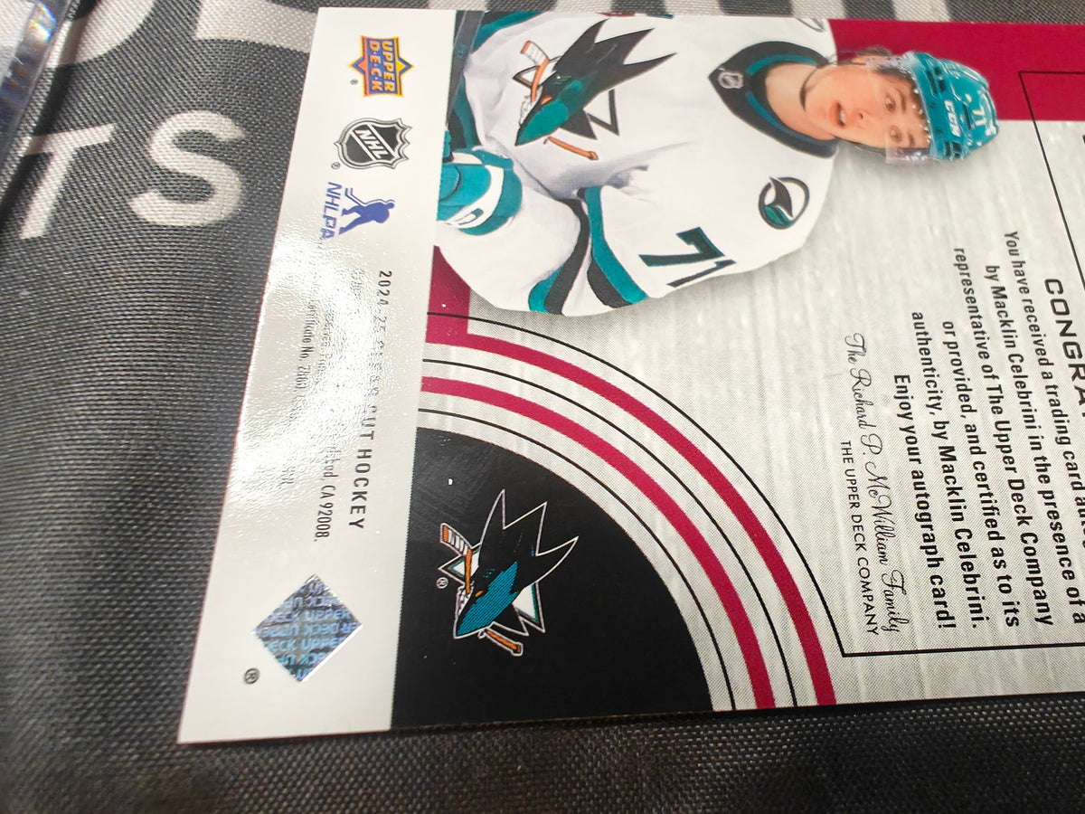 Macklin Celebrini SpXcitement Clear Cut Auto Rookie
