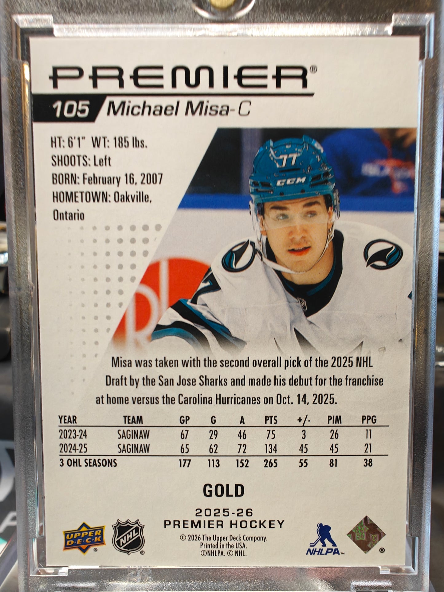 2025-26 Premier Michael Misa Rookie /199