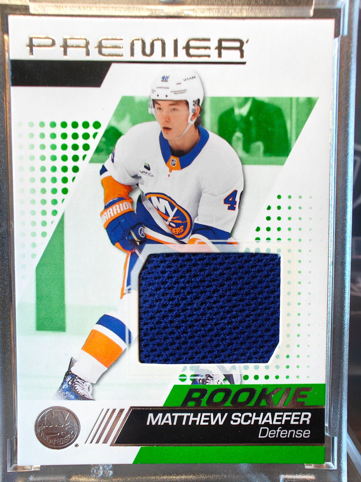 2025-26 Premier Matthew Schaefer Rookie Jersey Patch