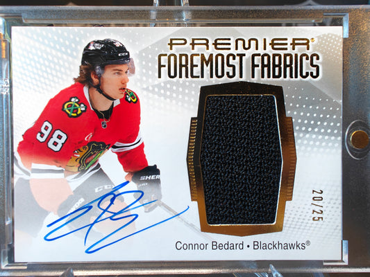 2025-26 Premier Connor Bedard Foremost Fabrics /25