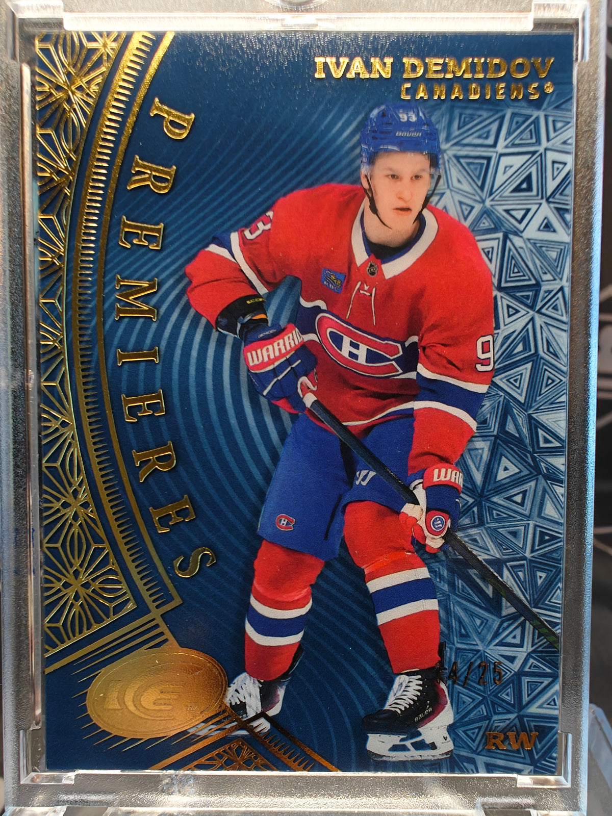 Ivan Demidov 2025-26 Upper Deck Ice Premieres Gold front