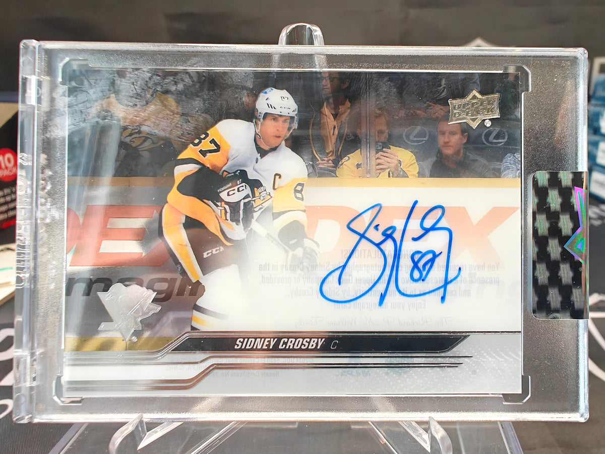 Sidney Crosby 2023-24 Clear Cut Autograph front