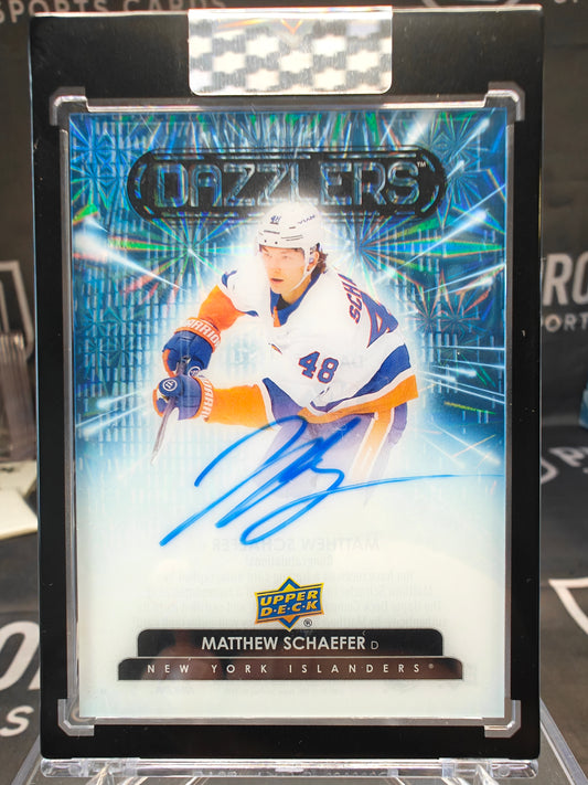 Matthew Schaefer Clear Cut Dazzlers Autograph front