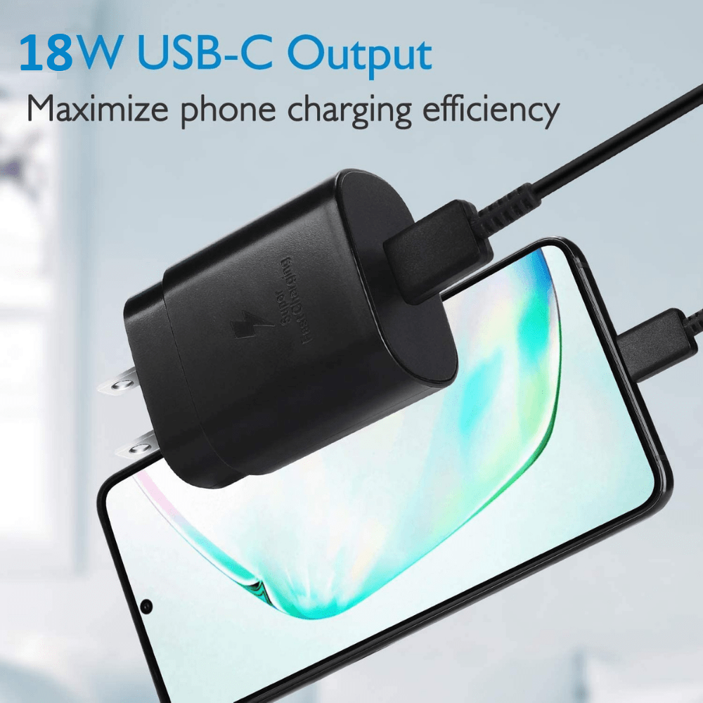 18W - Fast Wall Charger + 1M Cable (USB-C)