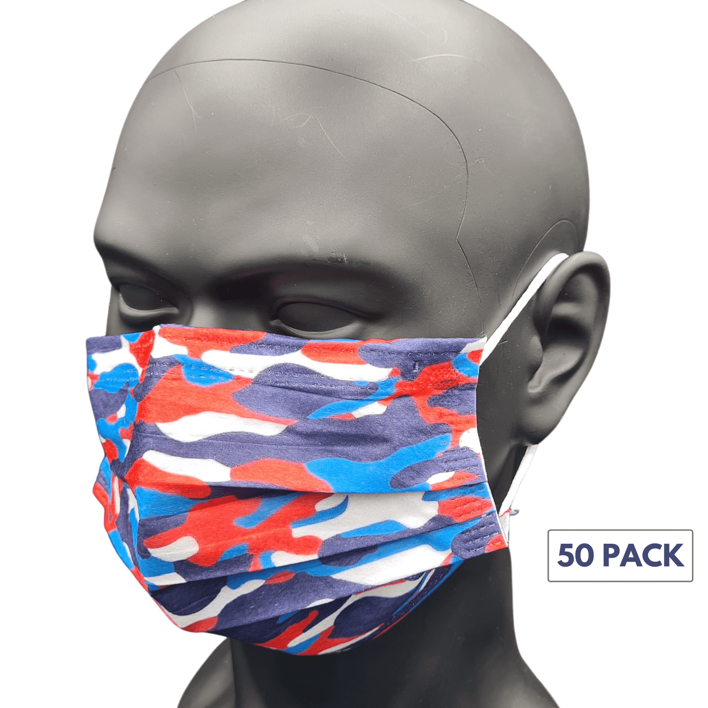 50 pack - Various Designs Disposable 3ply Face Masks