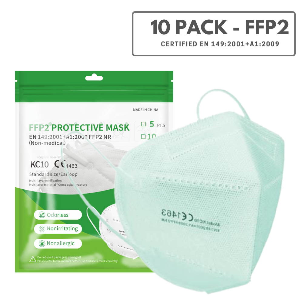 10 Pack - FFP2 Disposable Face Mask (Europe EN149 Certified) KN95