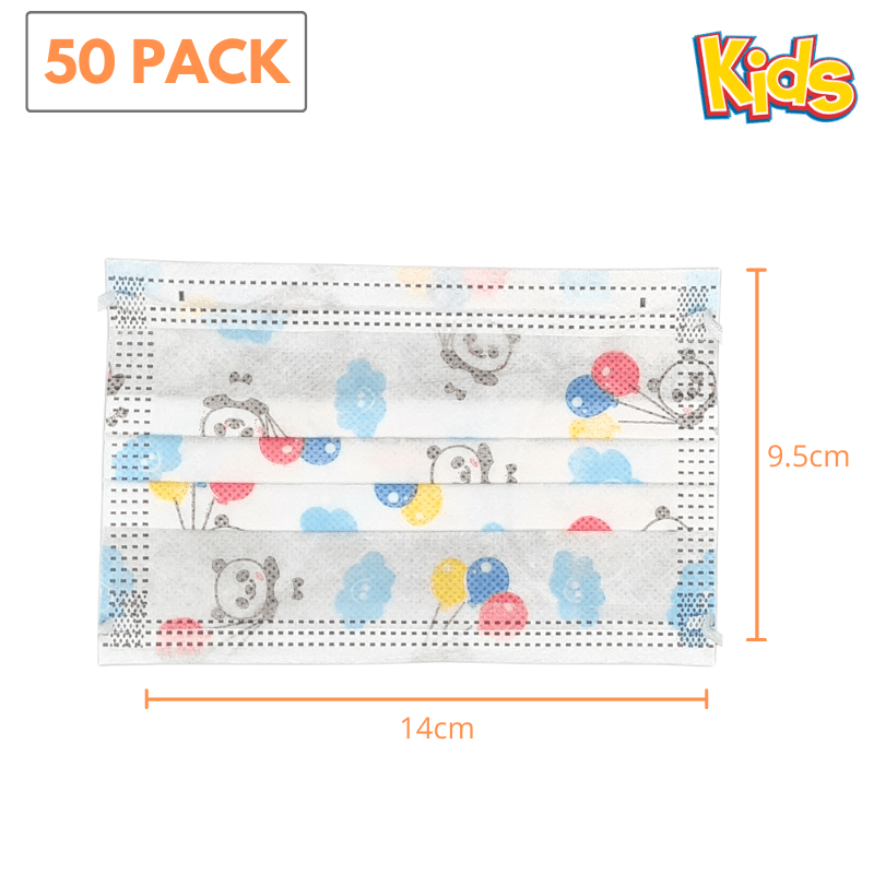 50 pack - KIDS! Disposable 3ply Face Masks