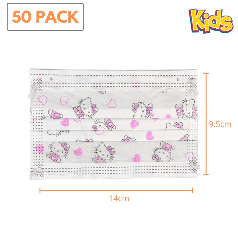 50 pack - KIDS! Disposable 3ply Face Masks
