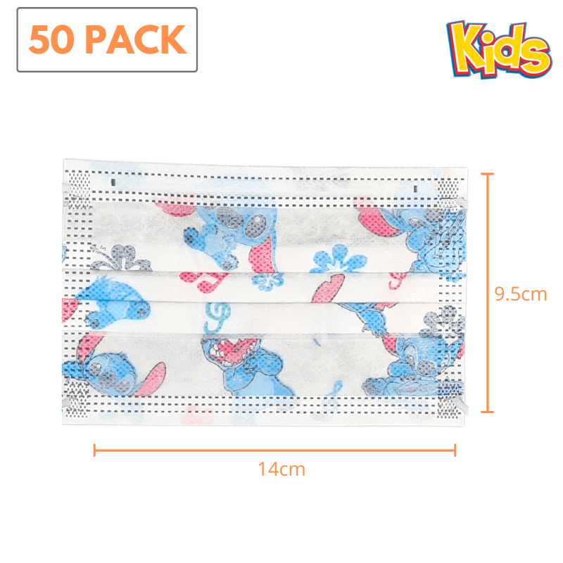 50 pack - KIDS! Disposable 3ply Face Masks
