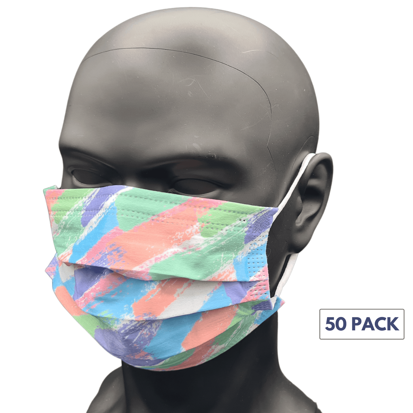 50 pack - Various Designs Disposable 3ply Face Masks