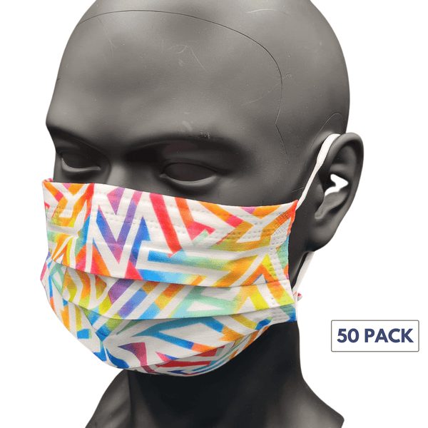 50 pack - Various Designs Disposable 3ply Face Masks