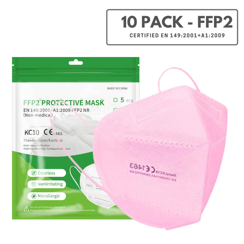 10 Pack - FFP2 Disposable Face Mask (Europe EN149 Certified) KN95