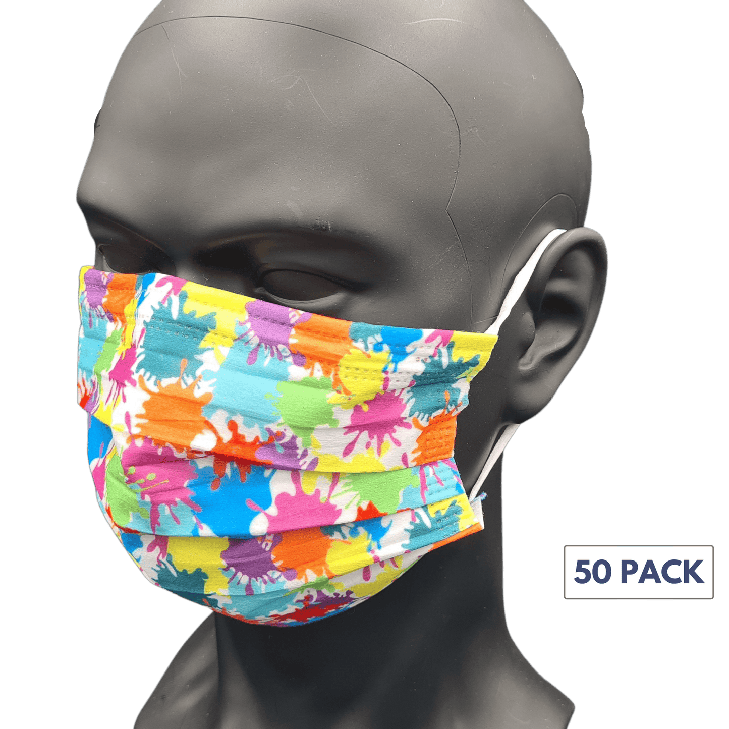 50 pack - Various Designs Disposable 3ply Face Masks