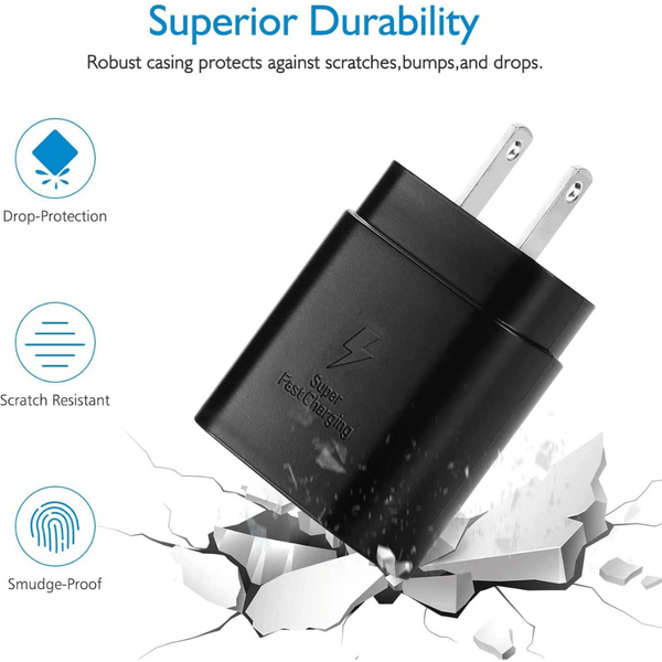 25W - Super Fast Wall Charger + 1M Cable (USB-C)